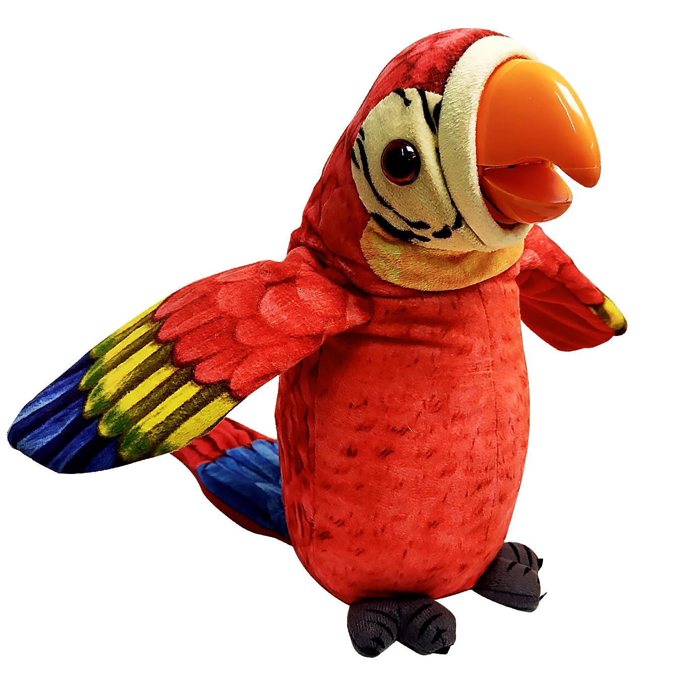 WEofferwhatYOUwant Talking Parrot Toy – Large Plush Macaw – Voice Activated Toy Repeats What You Say – Moving Beak & Flapping Wings – Fun for Kids, Adults & Pets – Soft Cuddly Gift for Ages 3+