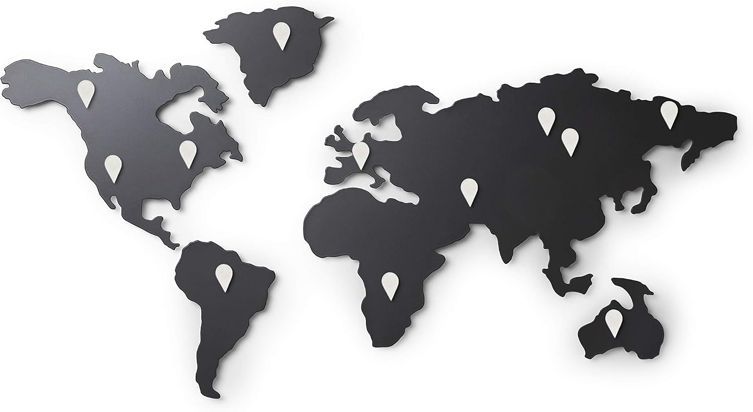 Umbra Mappit Wall Decor ? Magnet Board Map for Tracking Travels, Titanium Plated, Wall Art - Image 5