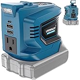 Real 200W Power Inverter Compatible With Makita, DC 18V to AC 110-120V Battery Inverter, LIVOWALNY Portable Power Station Generator, Charger Adapter Battery Powered with 2 USB & 1 Type-C & 1 AC Outlet