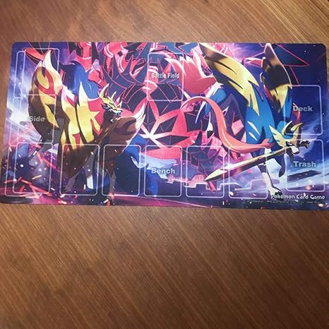 Amazon ポケモンカード プレイマット ザシアン ザマゼンタ ムゲンダイナ おもちゃ おもちゃ