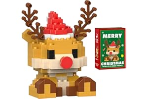 NDZUI 2025 Christmas Building Blocks Set, Stacking Bricks Christmas Decorations and Gifts Building Set Toys Xmas Gifts for Kids and Adults (Reindeer)
