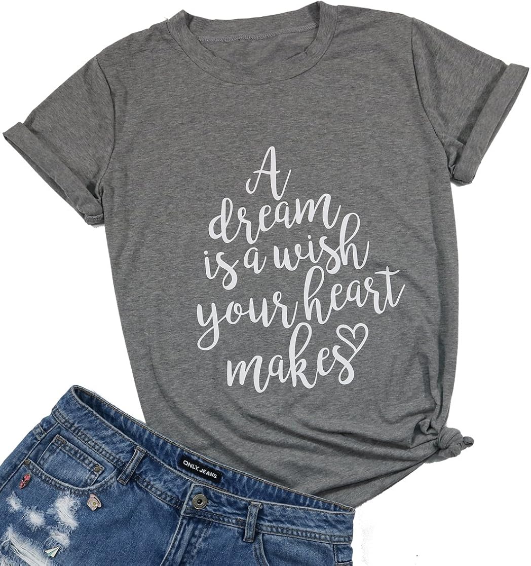 Amazon Com A Dream Is A Wish Your Heart Makes Camiseta De Manga