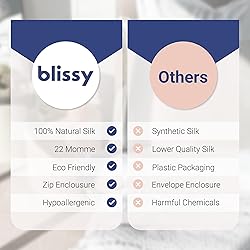 Blissy Silk Pillowcase - 100% Pure Mulberry Silk