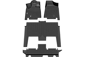 VIWIK Floor Mats for 2008-2020 Grand Caravan 7 Seat/ 2008-2016 Town & Country (Stow'n Go Only), Car Mats All Weather Custom Floor Liners Full Set 1st 2nd 3rd Row, Automotive Floor Mats TPE Black