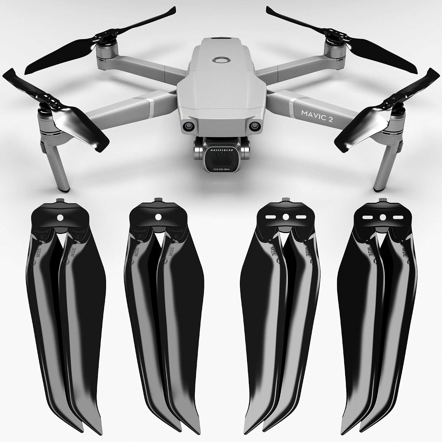 Master Airscrew Stealth Propellers for DJI Mavic 2 Pro/Zoom/Enterprise - Black, 4 pcs, Black Stealth