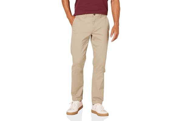 Amazon Essentials Mens Slim-Fit Casual Stretch Khaki