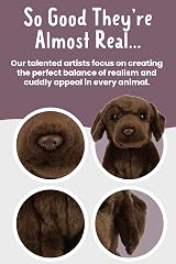 Living Nature Chocolate Labrador Soft Toy 20cm Brown Plush Dog view 3
