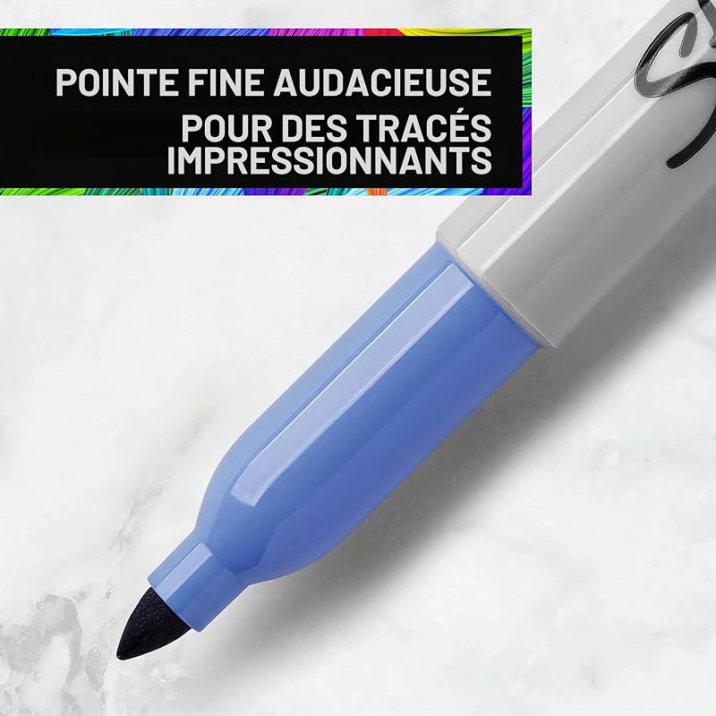 Coffret-cadeau de stylos marqueurs permanents - Tirelire licorne et stylos marqueurs - Pointe fine - Assortiment de couleurs Mystic Gem - 16 unités - Cadeaux licorne pour filles et garçons
