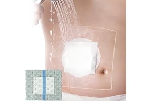SINAISEA Ostomy Shower Cover Waterproof Ostomy Bag Covers Shower Guard Stoma Shower Shields Colostomy Bathing Bags Shower Protector Adhesive Bandage with Non-Stick Pad for Showering 10"x12" 14 Pcs