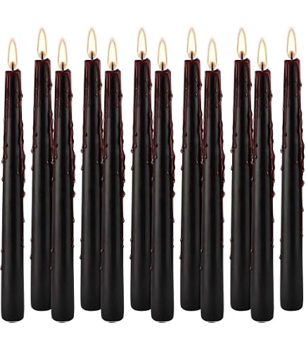 Vela 'Lágrimas De Vampiro Victoriano' - Pilar De 15 Cm, Efecto Cera Sangrante Roja, Sin Perfume, Aprox. 7 Horas De Combustión