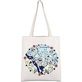 CMNIM Washington DC Tote Bag - DC Souvenirs Gifts with Map - Reusable Shopping Bags