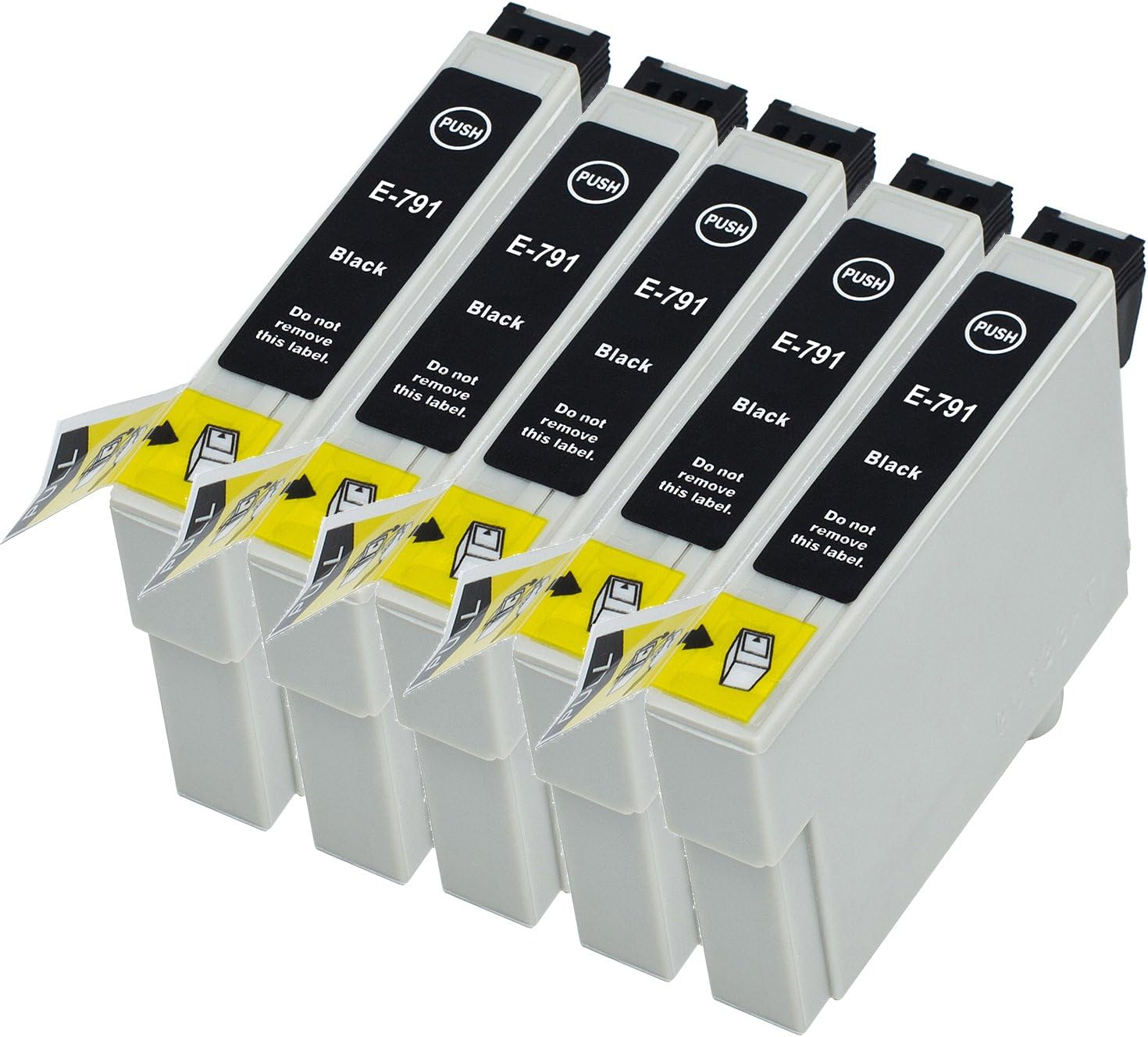 Ink Hero 5 Black Ink Cartridges for Epson Stylus Photo 79 1400 1410 1500W P50 PX650 PX660 PX700W PX710W PX720WD PX730WD PX800 PX800FW PX810FW PX820FWD PX830FWD T0791 T0792 T0793 T0794 T0795 T0796 Inks