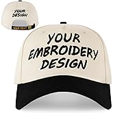 Embroidered Custom Hats, Low Profile Baseball Cap for Men, Cotton Dad Hat, Personalize Logo Text Cap