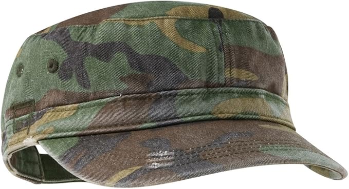 distressed camo hat