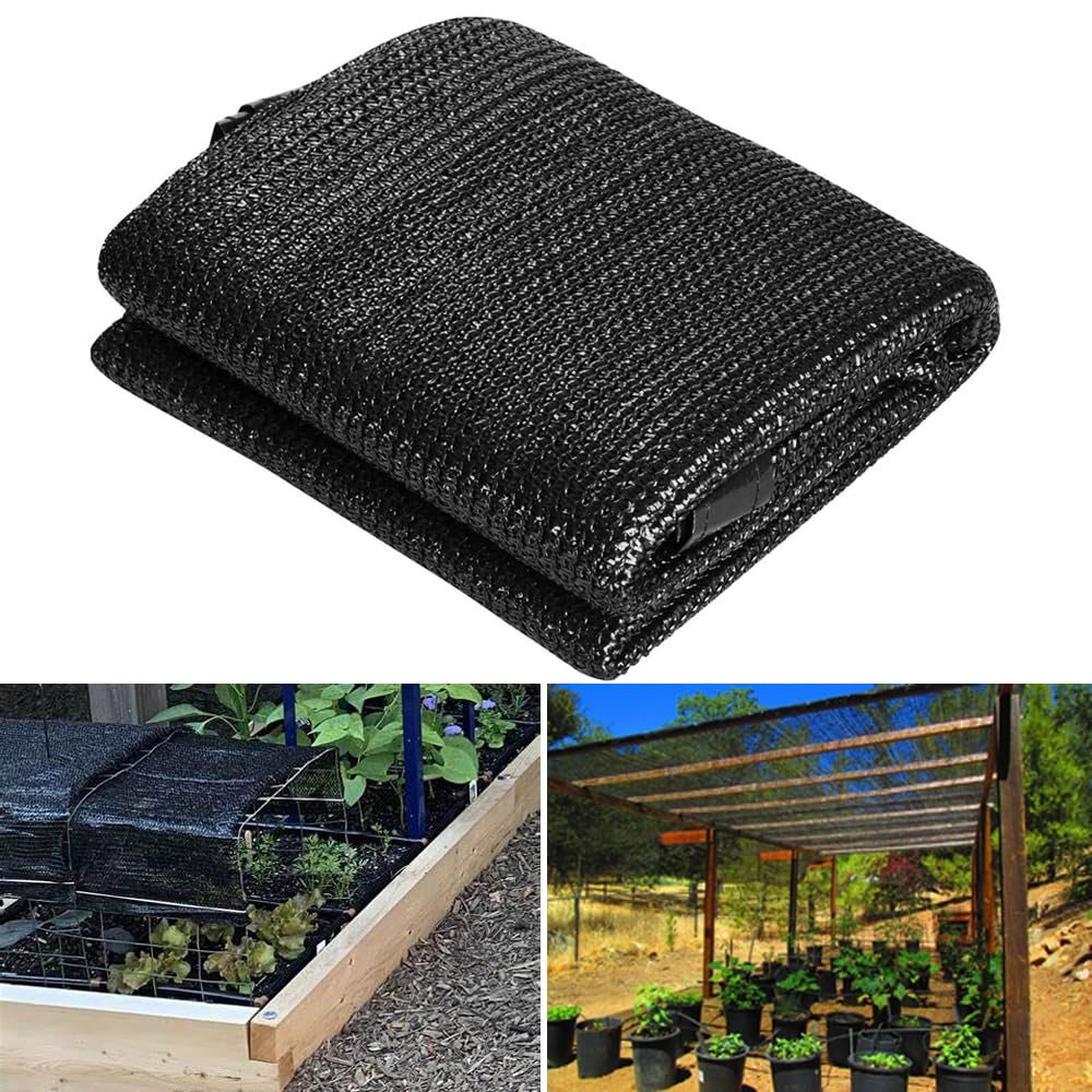 Photo 1 of Junkogo 70-90% Shade Cloth for Garden, 12X24 Ft Sun Shade Fabric for Plants Heat Protection, Sunblock Mesh Tarp with Grommets for Plant Cover, Greenhouse, Vegetables, Flowers