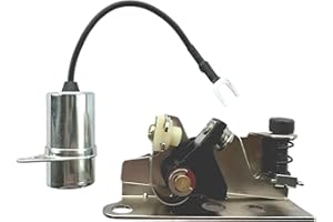 GardenP+ 160-1183, 312-0246 Lawn Mower Points and Condenser Set for Onan B Series and John Deere Engines, 160-1183 Point and 312-0246 Condenser, OEM 1601183 and 3120246