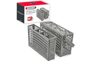 BIHARNT Universal Dishwasher Basket Replacement - 2 in 1 Utensil/Cutlery Basket - Compatible with Bosch, Maytag, Kenmore, Whirlpool, KitchenAid, LG, Samsung, Frigidaire,GE