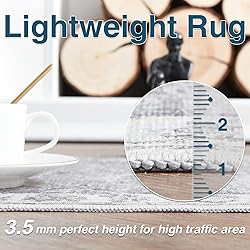 jinchan Hallway Runner Rug 3x7 Machine Washable