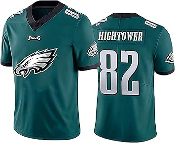 Amazon Co Jp アメリカンフットボールシャツ 刺繍入りメンズトレーニングシャツ 半袖のトラックスーツイーグルスハイタワーラガーシャツ スポーツ アウトドア