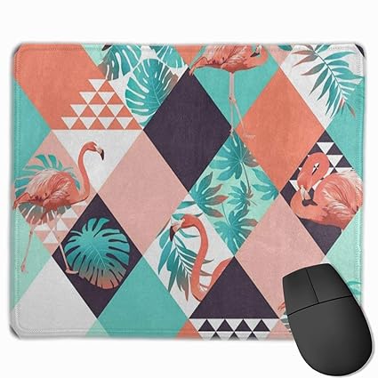 Amazoncom Computer Mouse Pad Exotic Beach Flamingo Palm