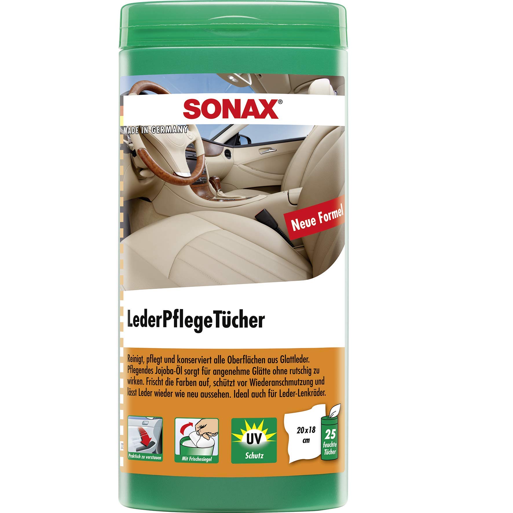 SONAX 04123000 Leather Care Towelette Box
