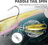 Truscend Pre-Rigged Jig Head Soft Lures Shadtale Paddle Tail Swimbaits view 2