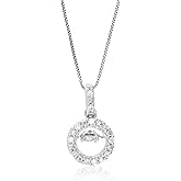 VIR JEWELS 1/10 cttw Lab Grown Diamond Pendant Necklace in Sterling Silver with Chain