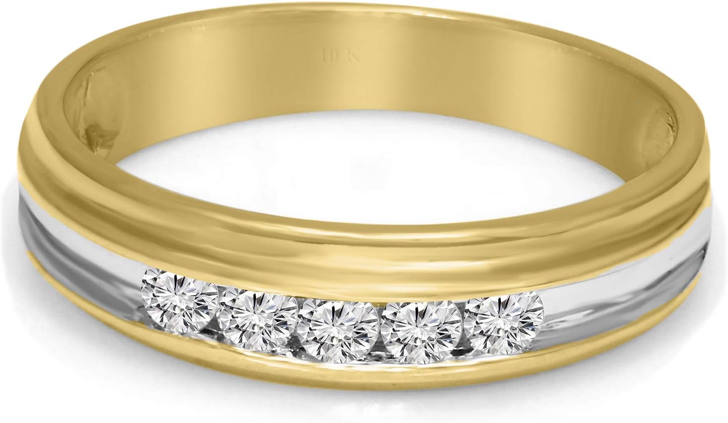 IGI Certified Lab Grown Diamond Ring 10K Yellow Gold 1/4 carat Lab Created Diamond Engagement Band Ring For Women ( 1/4 CTTW, EF - VS2-SI1 Quality Diamond Jewelry For Women)