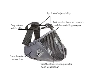 Canine Friendly Short Snout Dog Muzzle, Medium, Charcoal