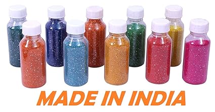 VITARA Rangoli Powder Boxes 100g Festival Colors - Set of 10