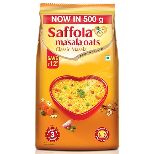 Saffola Masala Oats, Classic Masala, 500g