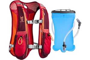 UTOBEST Running Vest, 5L Hydration Backpack Lightweight, Breathable and Sweatproof, Adjustable for Trail Marathon Race Joggin