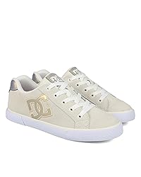 DC Shoes Women's Chelsea Sneaker, Gold, 7