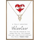 VIY Personal Card Volunteer necklace, Volunteer appreciation gifts, Thank you gifts for volunteers