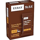 RXBAR Protein Bars, 12g Protein, Gluten Free Snacks, Peanut Butter Chocolate, 9.1oz (5 Bars)