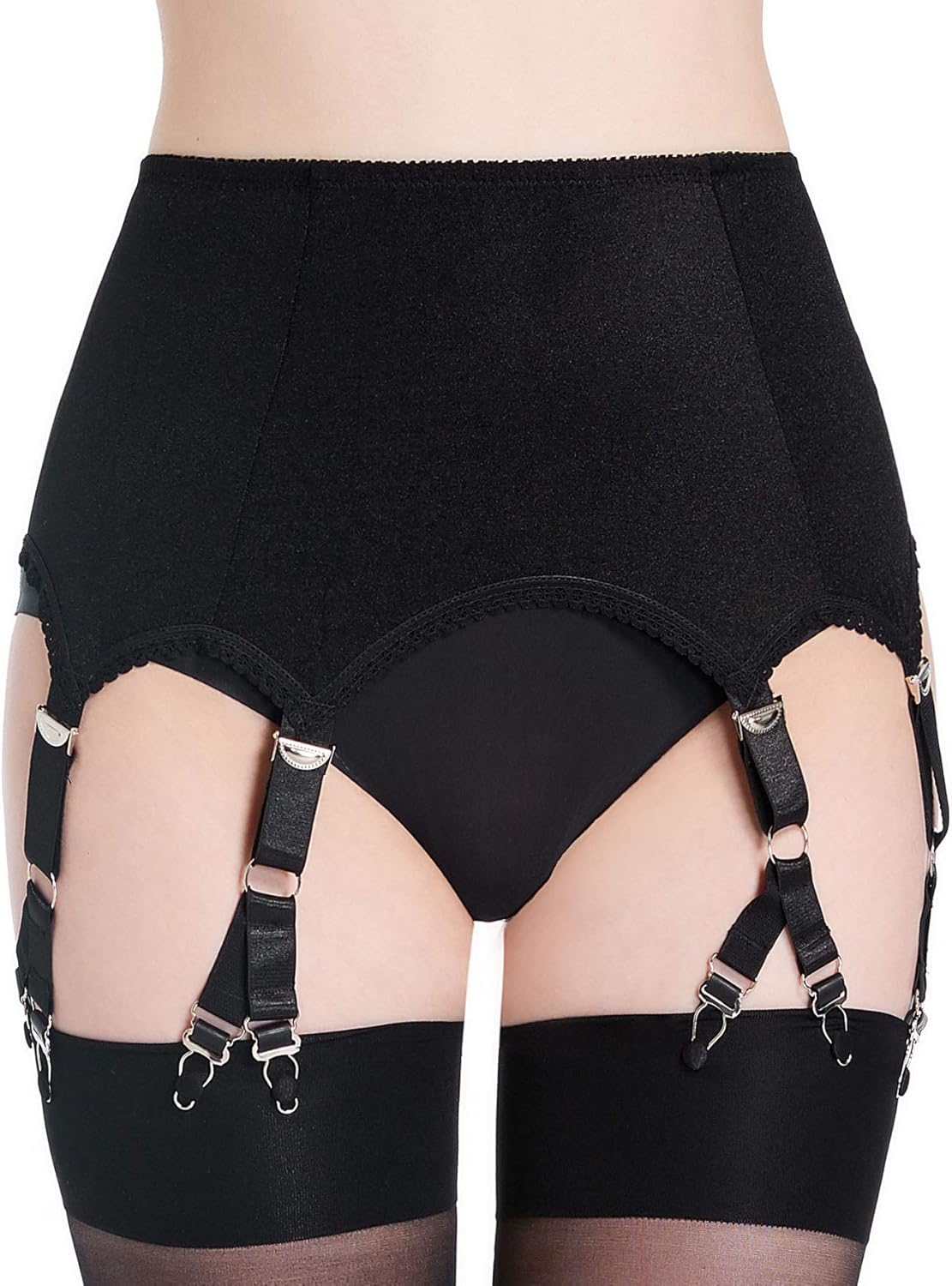 Aedericoe Garter Belt for Women Lingerie Stocking 6 Straps