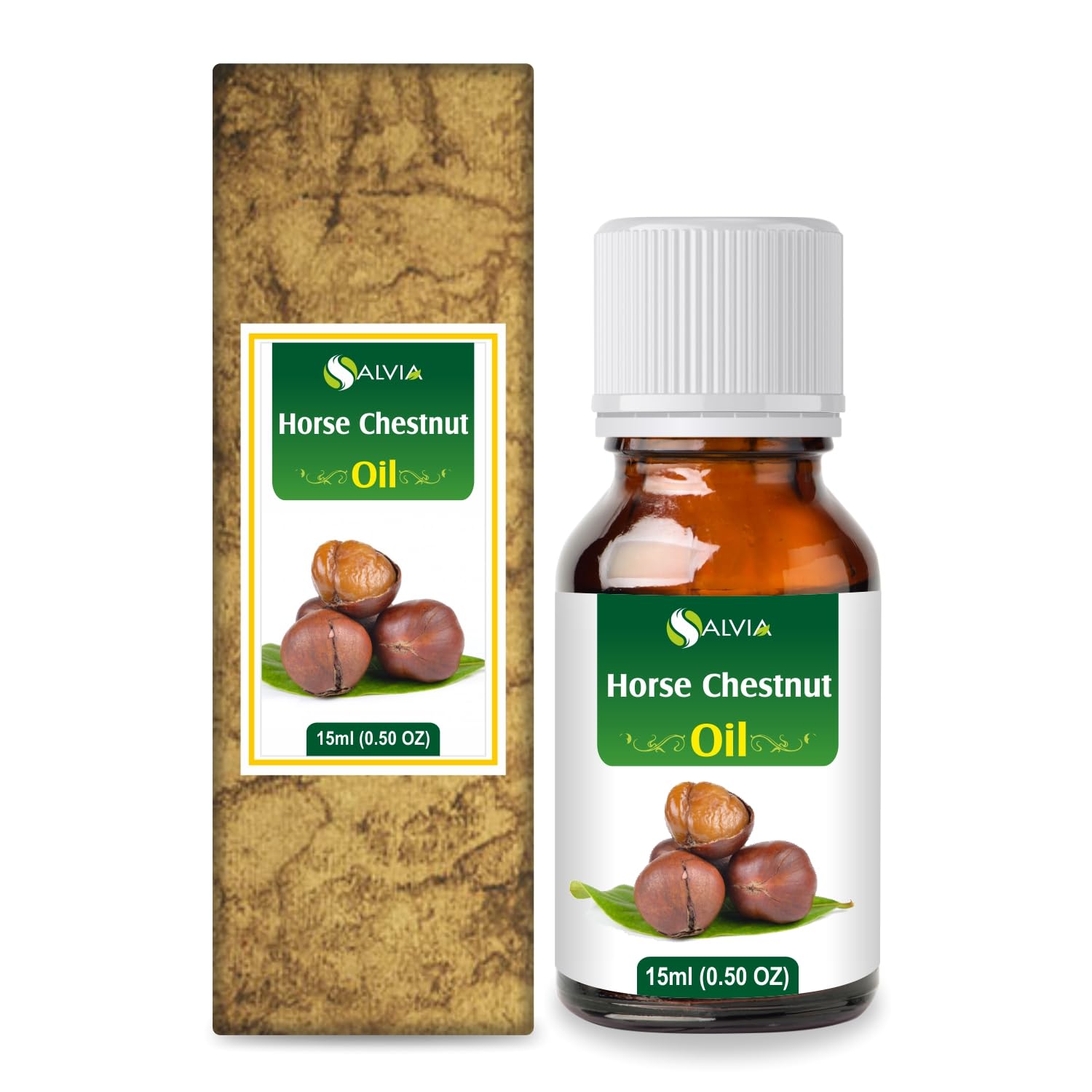 Horse Chestnut Oil Pure and Natural Oil | Firm Skin, Skin Hydration, Skin Toning, Cosmetic Grade, Hair Care, and DIY Purpose - 15 ML