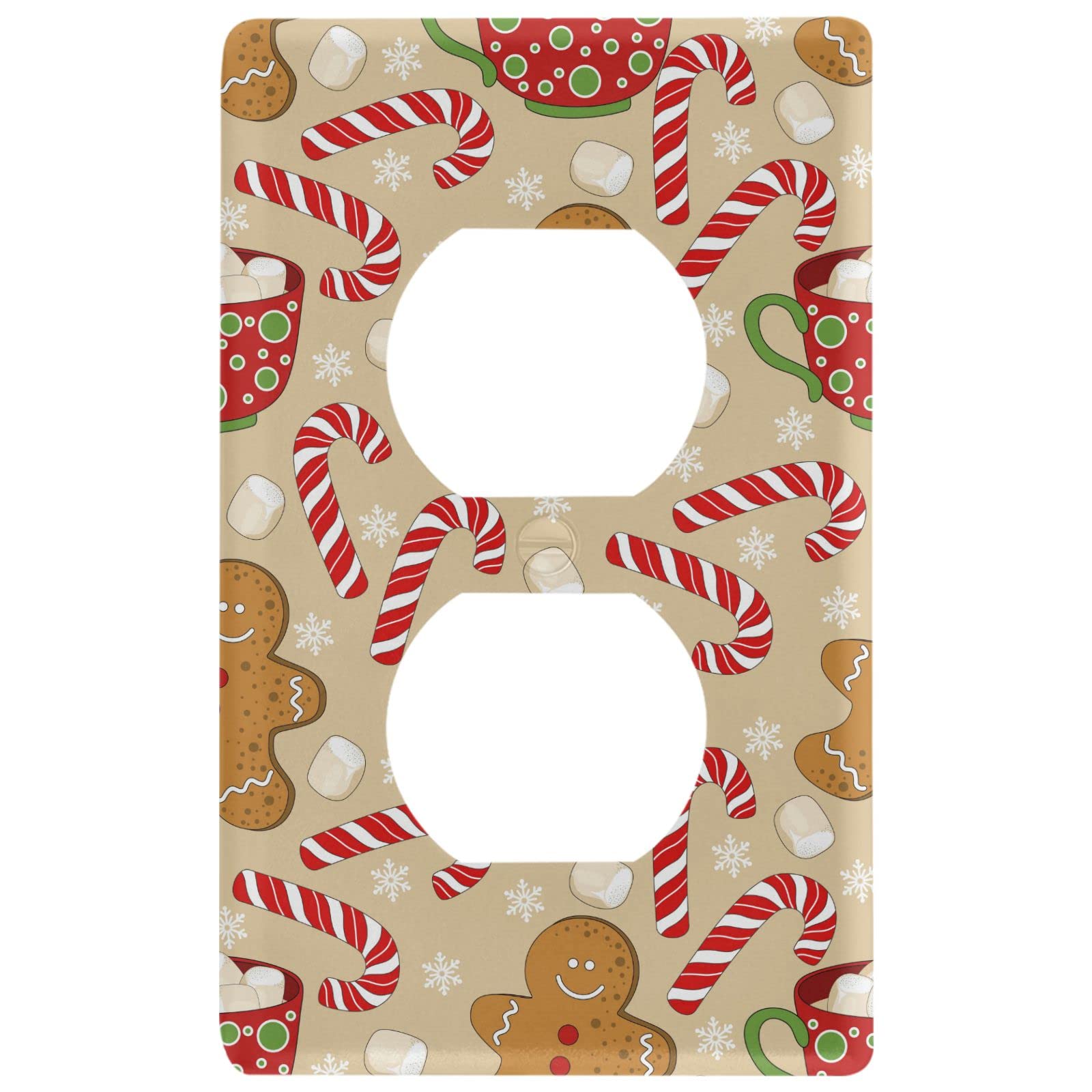 Gingerbread Men Candy Canes Cup Snowflake Duplex