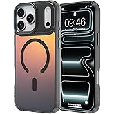ZIYE Iridescent Case Compatible with iPhone 17 Pro Max Cute Fluorescent Laser Design Shockproof Protective Phone Cover Compatible with Magsafe for Women Girls Men Black