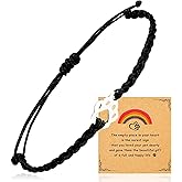 Belloxis Pet Memorial Stone Bracelet - Rainbow Bridge Sympathy Gift with Card & Paw Print Unisex Remembrance for Loss of Dog or Cat
