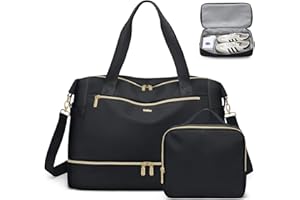 VNINE Travel Duffel Bags for Women Weekender Bags with Shoe Compartment Carry on Overnight Bag with Toiletry Bag Gym Bag with