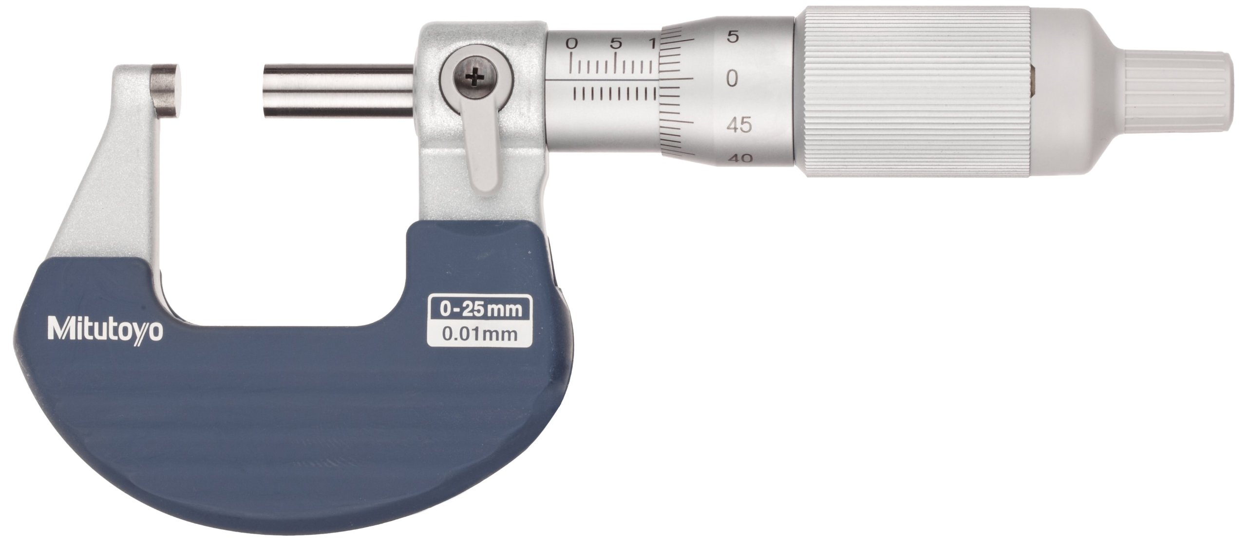 Mitutoyo MIT102-701 Ratchet Thimble Micrometer, 0mm-25mm Range