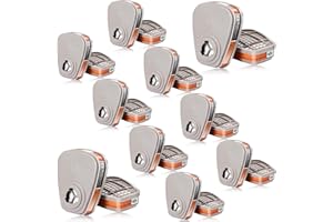 WJJIYR (10Pairs) 6001 Filter Cartridges for Respirator - Activated Carbon Respirator Cartridges Filter Against Organic Vapor/Gases/Chemical Compatible with 6200, 6800 Series Respirator