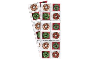 USPS Holiday Wreaths 2 Books of 20 Forever US First Class Postage Stamps Christmas Tradition Celebration (40 Stamps)