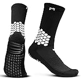 MediCaptain Soccer Grip Socks - Cushioned Ankle Protection, NonSlip Socks With Grip Pads, Athletic Socks for Men Women Youth