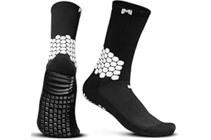 MediCaptain Soccer Grip Socks - Cushioned Ankle Protection, NonSlip Socks With Grip Pads, Athletic Socks for Men Women Youth