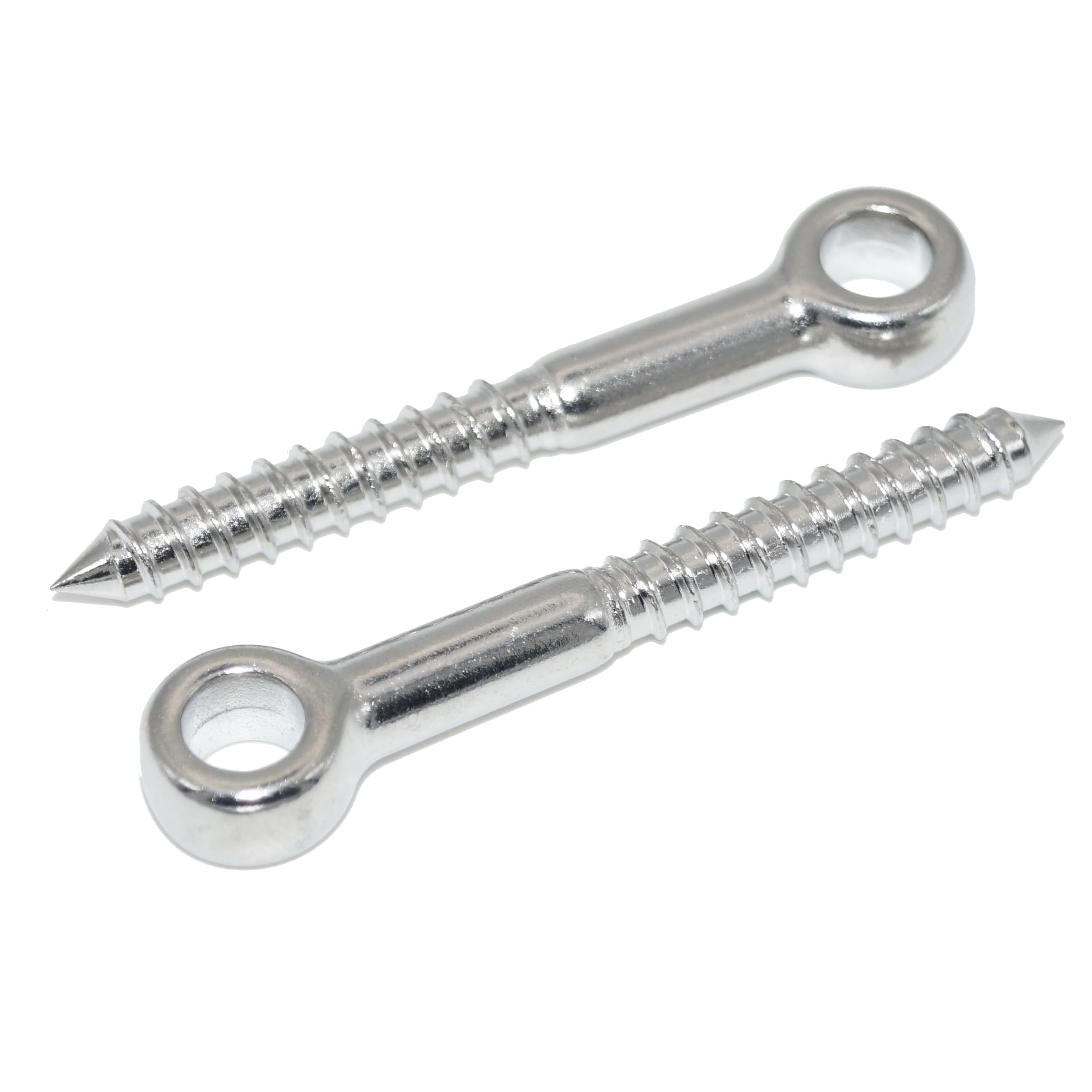 Eye Bolt with Wood Thread 10 x 100 4 Pieces Stainless Steel A4 Ring Bolt with Wood Thread Eye Bolts / Eye Bolts - NIRO, Nirosta, AISI 316