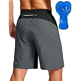 Bikewa Men's Mountain Bike Shorts 4D Padded Baggy Bicycle Biking Riding Lightweight Cycling Shorts with Zipper Pockets