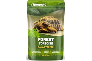 Gargeer 2oz Forest Tortoise Food Supplement, Flower Salad Mix Topper. Supercharge Juveniles & Adults Appetite, Health & Immune System. Complete Diet, Rich with Vitamins, Made in The USA. Enjoy!