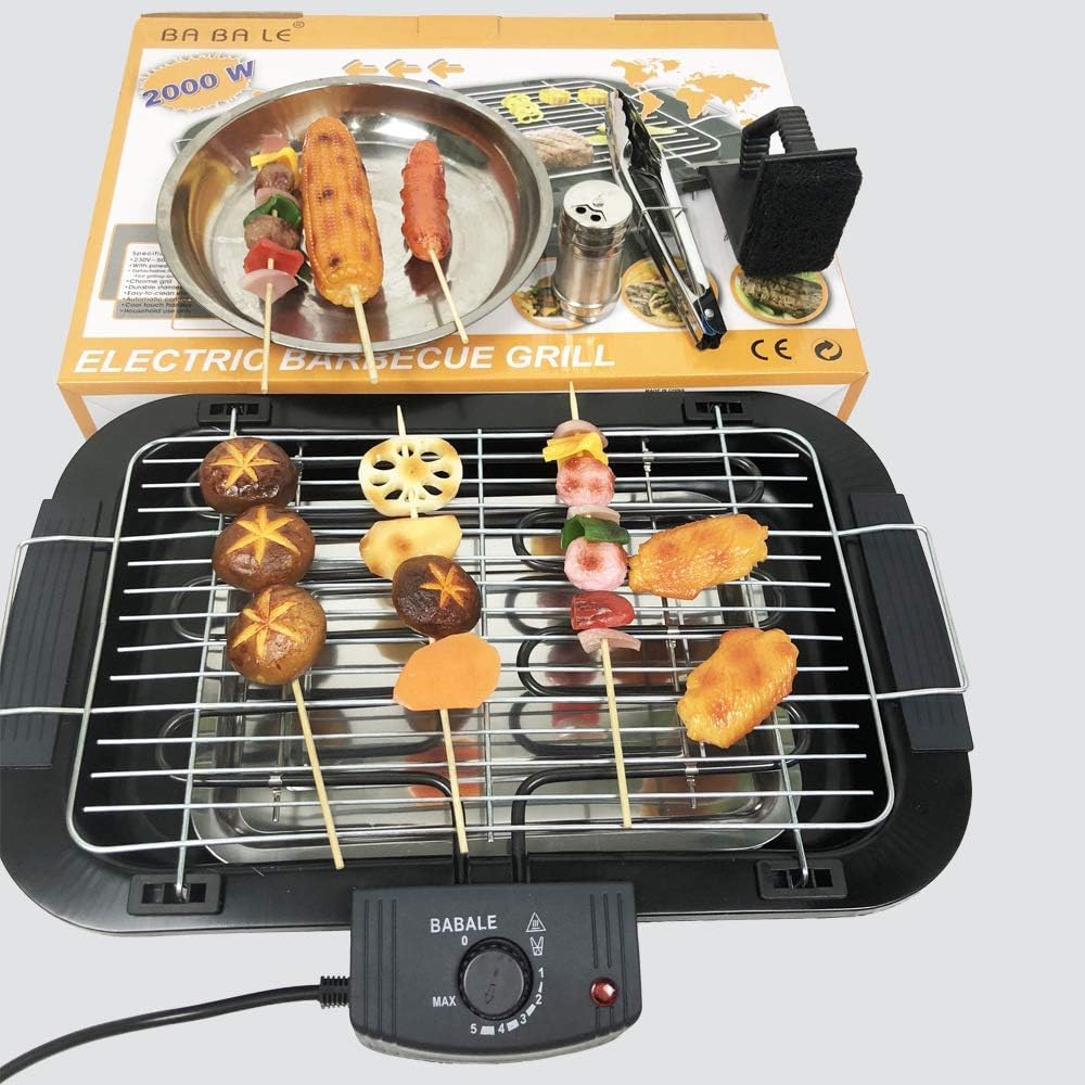 Review Portable Electric Smokeless Portable BBQ Indoor Barbecue Grill